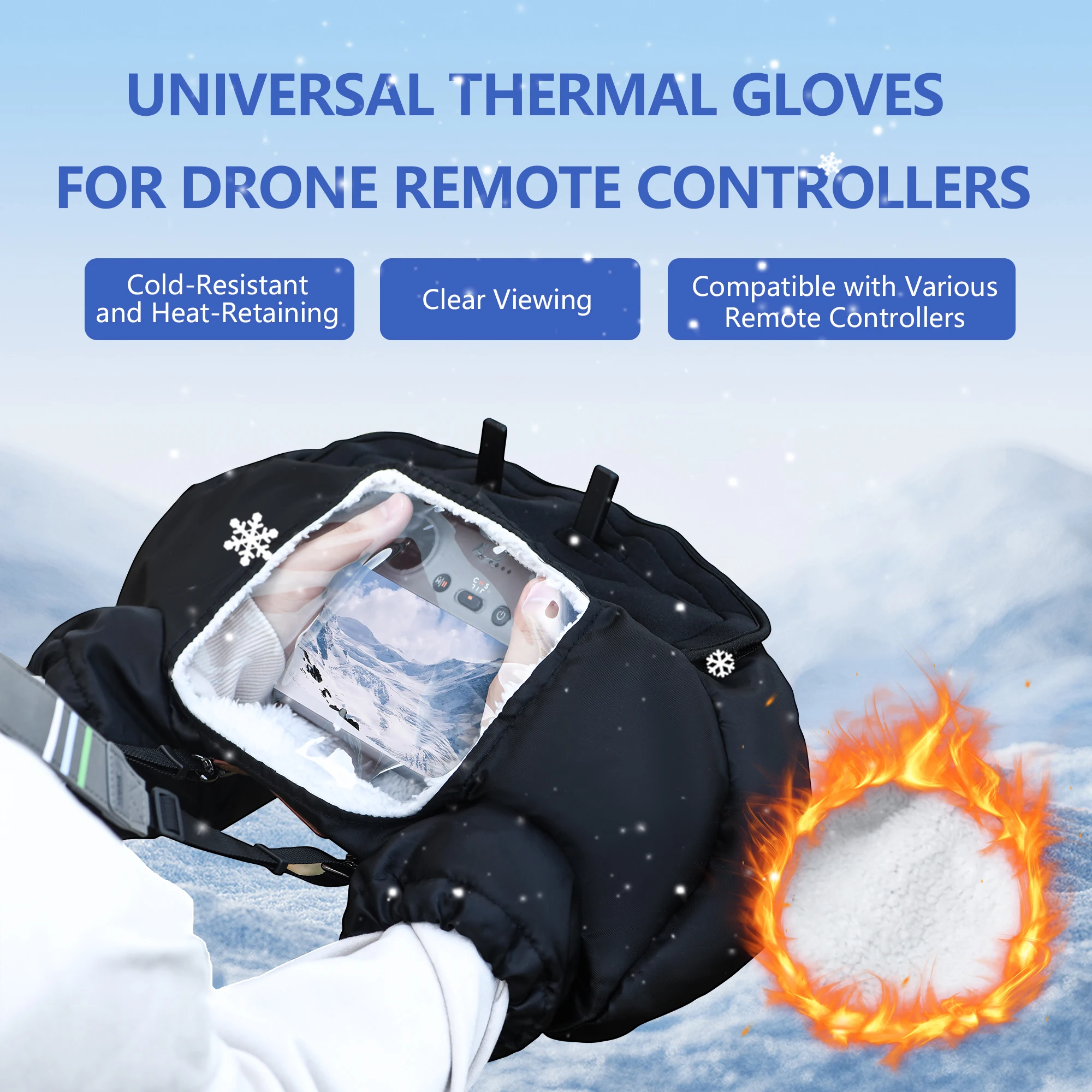 Dji Drone Air 3 - Winter-Wärmehandschuhe für Drohnenflüge, Kälteschutz-Pilotenhandschuhe für DJI